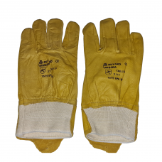 Genuine leather gloves for mechanical work