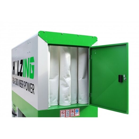 Pjuvenų ištraukimo sistema, surinkėjas, dulkių surinkėjas „HOLZING RLA 300 VIBER Power“ 8900 m³/h su dažnio keitikliu (energiškai taupus) 4