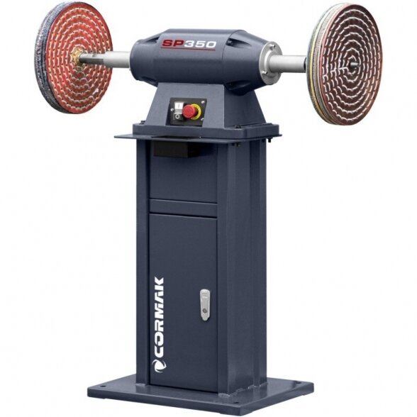 Cormak Industrial bench grinder SP 350 for deburring and polishing with a base 2